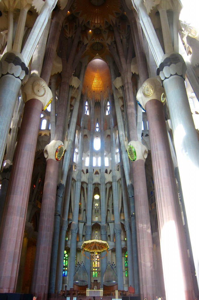 the altar of la sagrada familia, gaudí's cathedral masterpiece