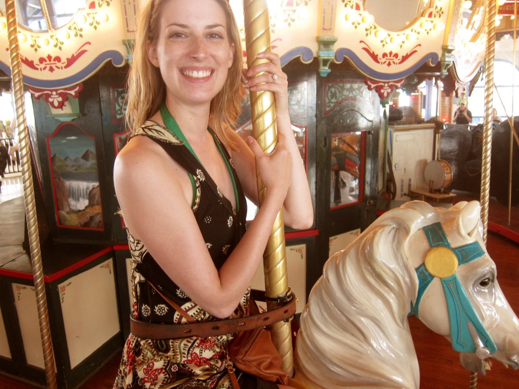 the carousel at santa monica pier, open since 1916