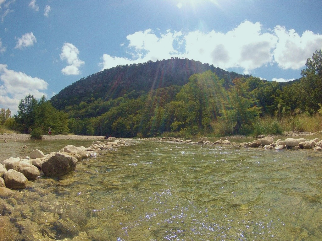 frio river in hill country, texas