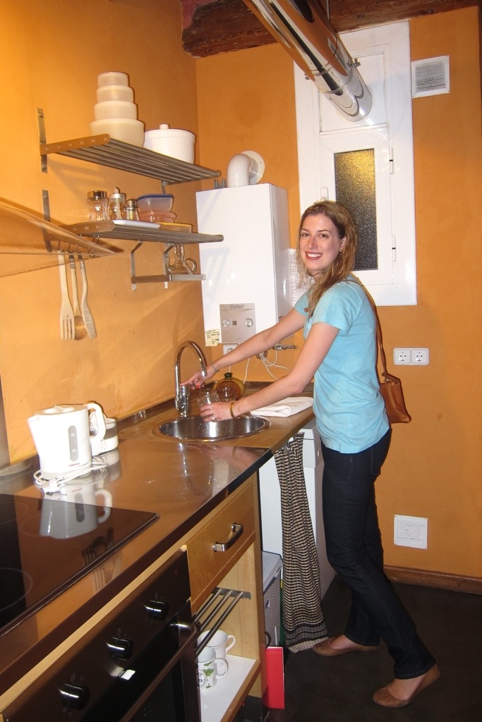 just washing some dishes at our apartment in barcelona!