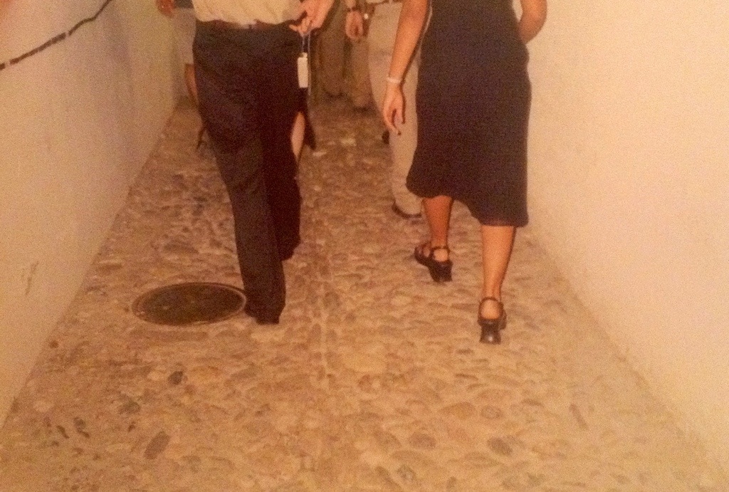 walking through the grenada cobble-stone streets at night.