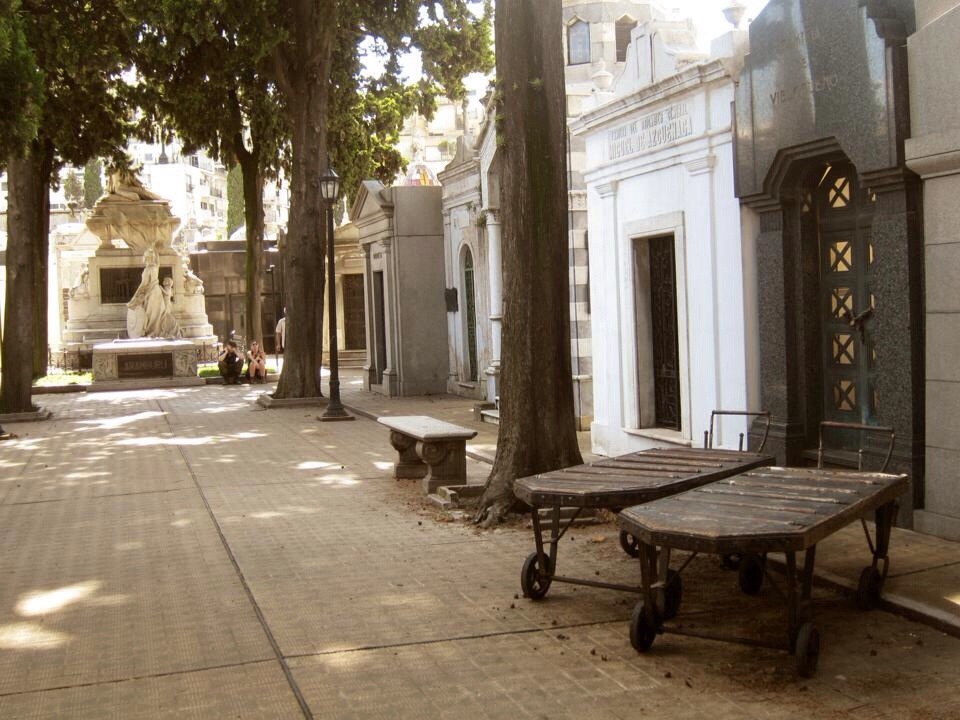 the main path at recoleta cemetery in buenos aires