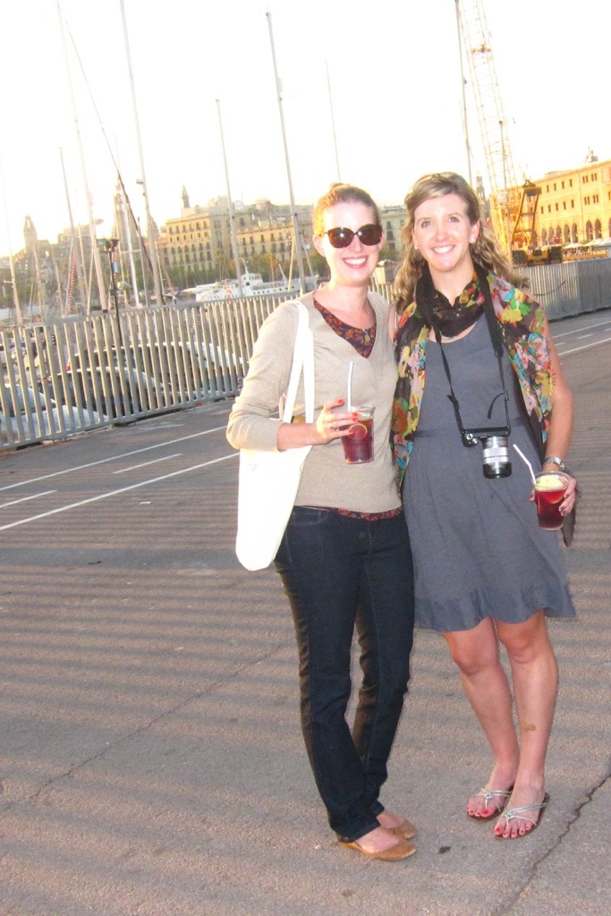 just sipping sangria on the boardwalk in barcelona