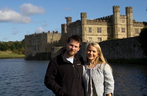 My husband, Mark and I at Kent Castle