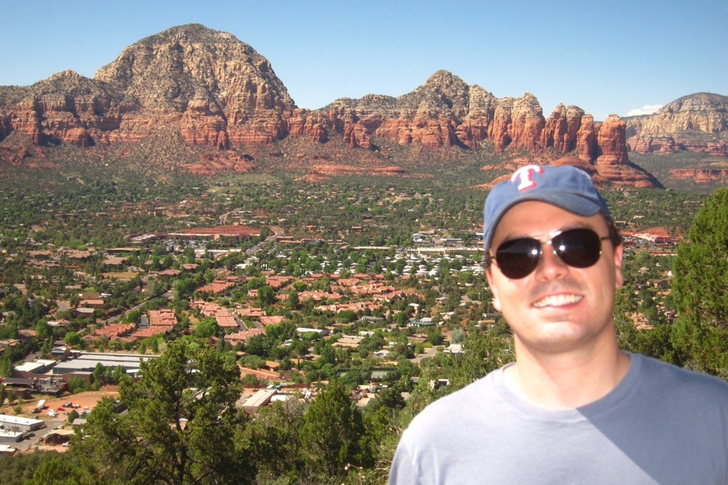 overlooking sedona with the mister