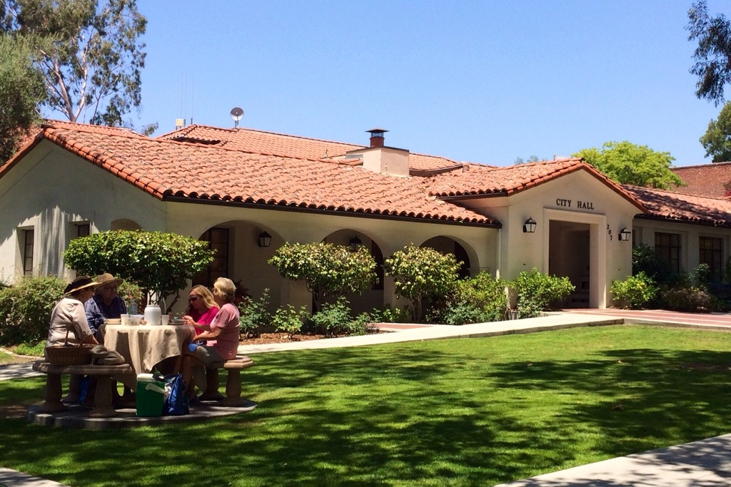 just a typical picnic outside claremont city hall