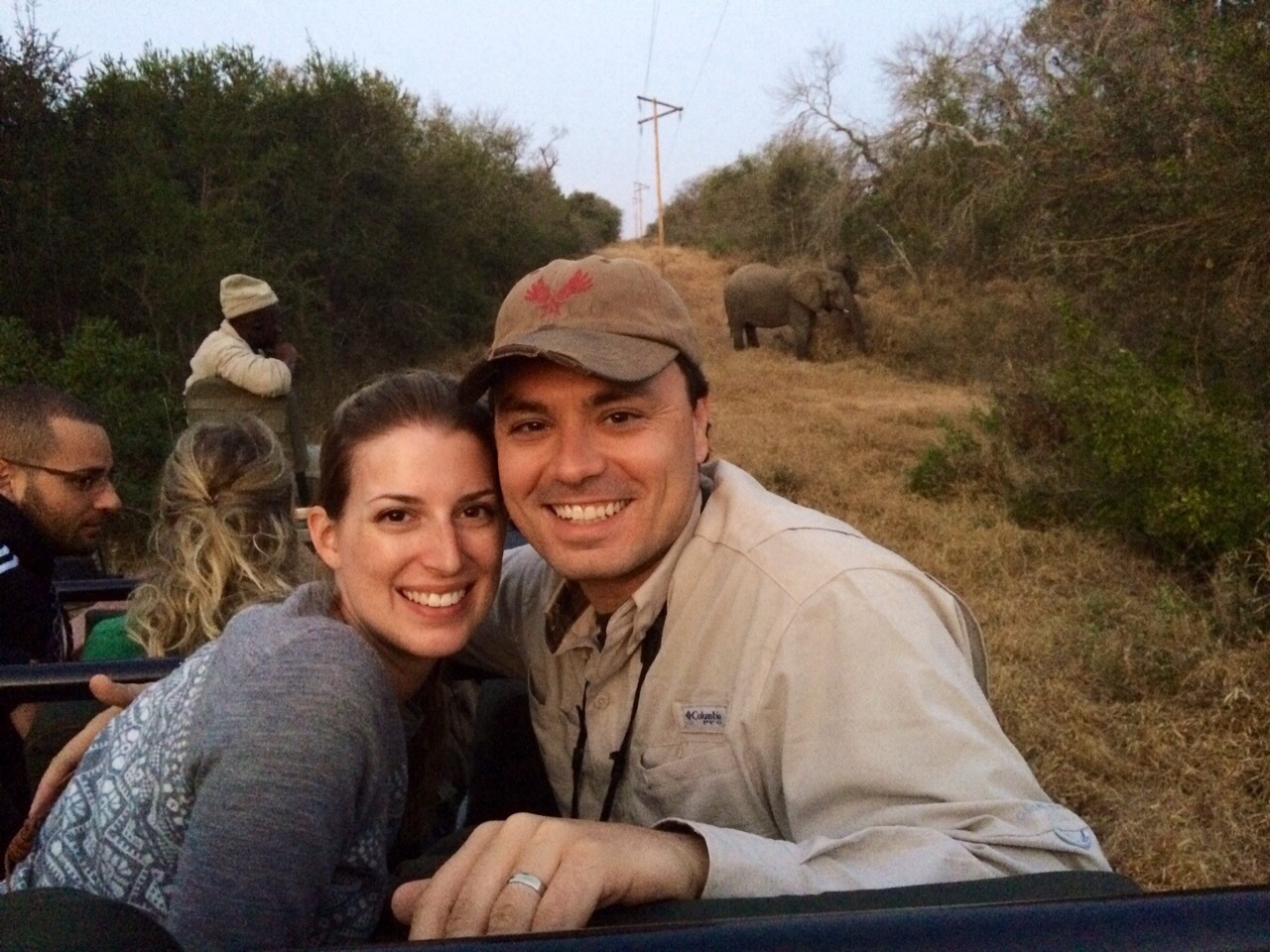 just taking a selfie with some elephants.