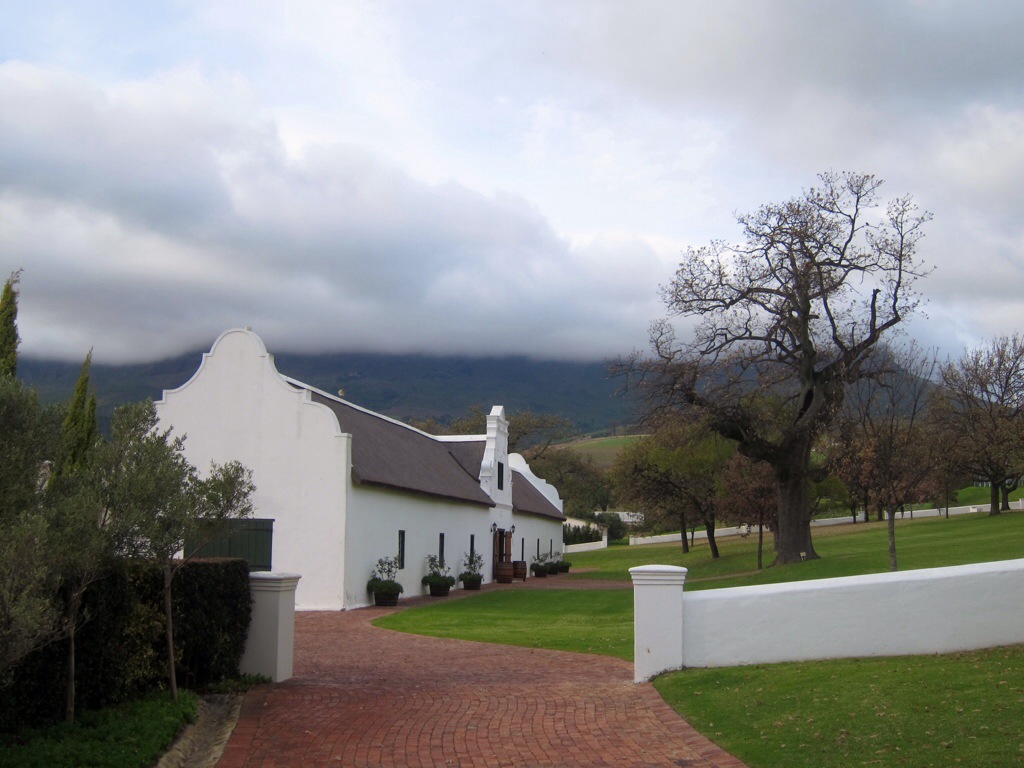 the webersburg wine estate is a perfect example of cape dutch architecture.