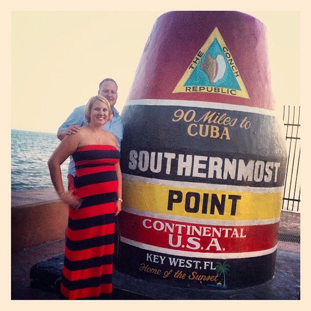 katie and jason at the southernmost point in the us: key west, florida