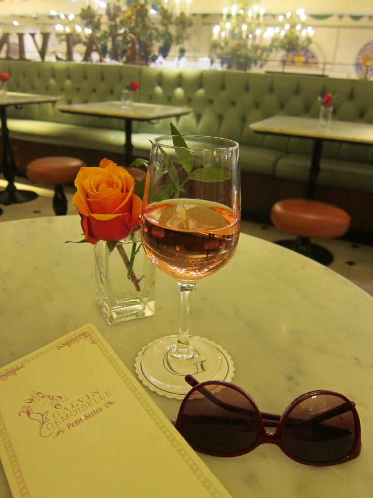 a quick class of wine at galvin demoiselle in harrods (next to the meat market)