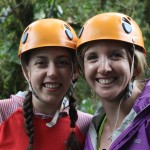 kim and nikki in costa rica ziplining!